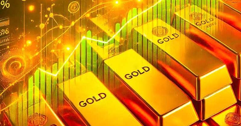 Hình ảnh minh họa sự khác biệt giữa lướt sóng (biểu đồ biến động nhanh) và đầu tư dài hạn (biểu đồ tăng trưởng chậm và ổn định) trong đầu tư vàng.
