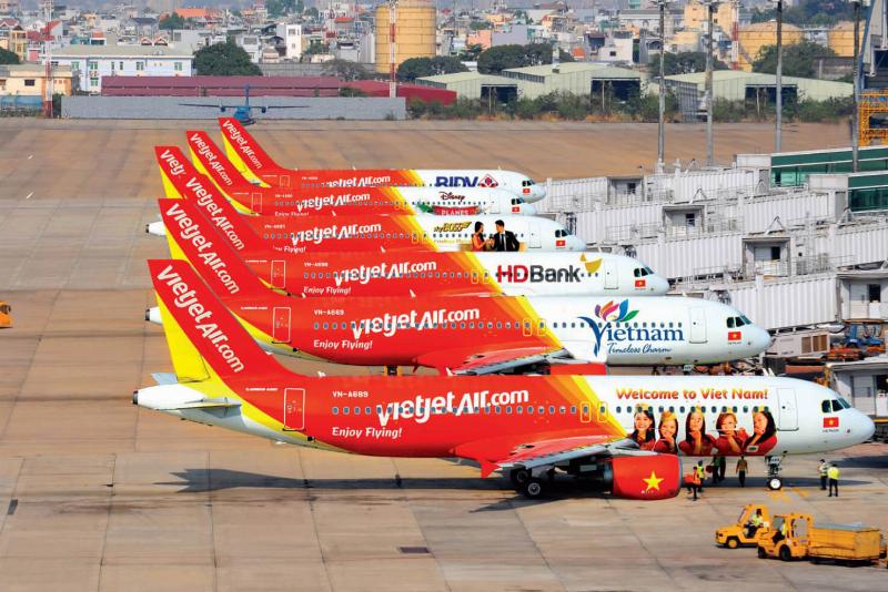 Hình ảnh minh họa các trạng thái chuyến bay phổ biến của Vietjet Air cùng giải thích ngắn gọn ý nghĩa của chúng