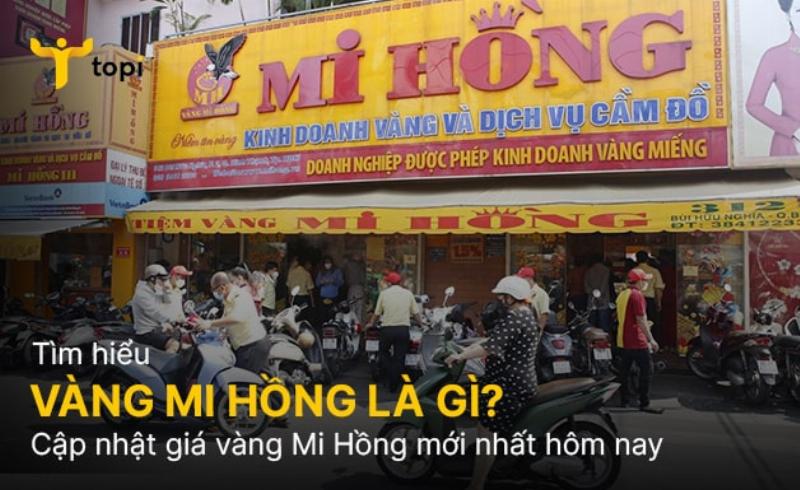 Biểu tượng uy tín và chất lượng của thương hiệu Mi Hồng tại chi nhánh Chợ Bà Chiểu, thể hiện sự tin cậy của khách hàng vào sản phẩm và dịch vụ tại đây.