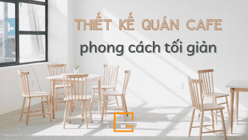 Hình ảnh không gian bên trong một quán cafe hiện đại, tối giản ở Đà Nẵng, với tông màu trắng/xám chủ đạo, nội thất đơn giản, đường nét gọn gàng và ánh sáng tự nhiên tràn ngập.