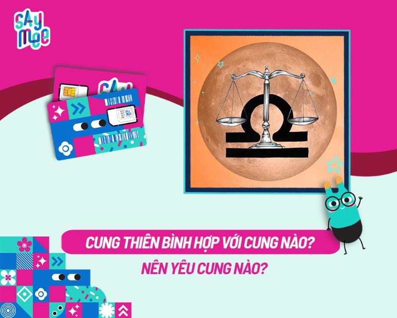 Hình ảnh minh họa các biểu tượng cung hoàng đạo tương hợp với Thiên Bình, thể hiện sự hòa hợp trong tình yêu và tình bạn