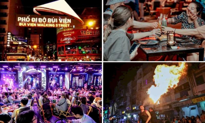 Phố đi bộ Nguyễn Huệ và Khu Phố Tây Bùi Viện, trung tâm giải trí và tụ tập sôi động ở Sài Gòn