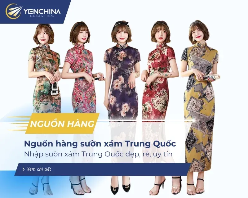 Hình ảnh một mẫu sườn xám với họa tiết hoa mẫu đơn được thêu tay hoặc vẽ trên nền vải lụa hoặc gấm, màu sắc rực rỡ và ý nghĩa may mắn.